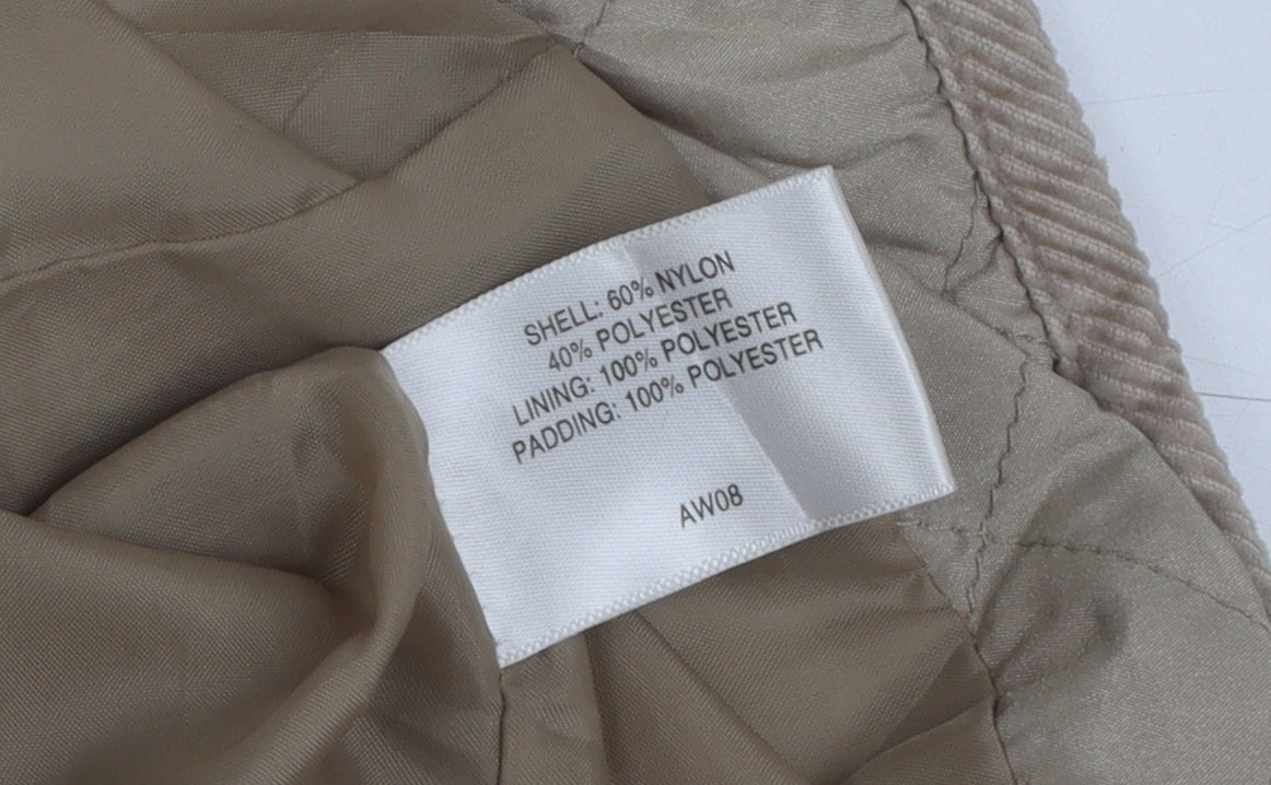 CC Women's Beige Quilted Jacket Size 12