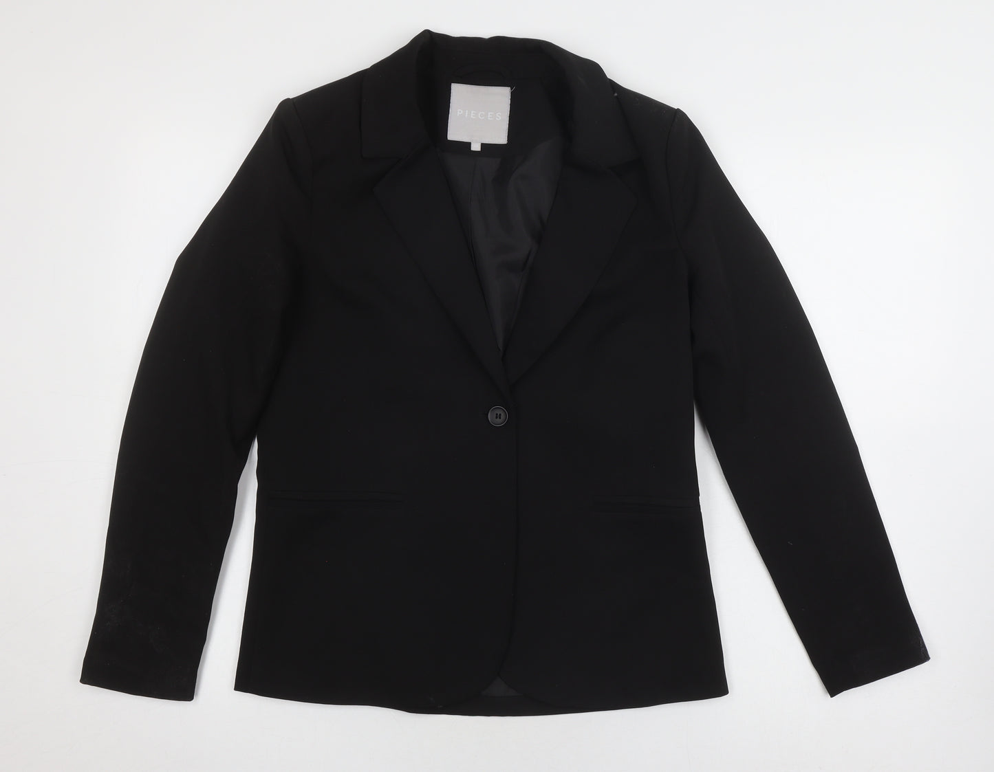 Pieces Women's Black Blazer XS, Single Breasted