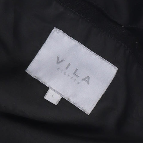 Vila Women’s Black Jacket L Size Classic Style