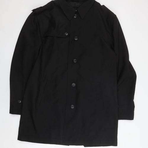 Marks and Spencer Men's Black Trench Coat L