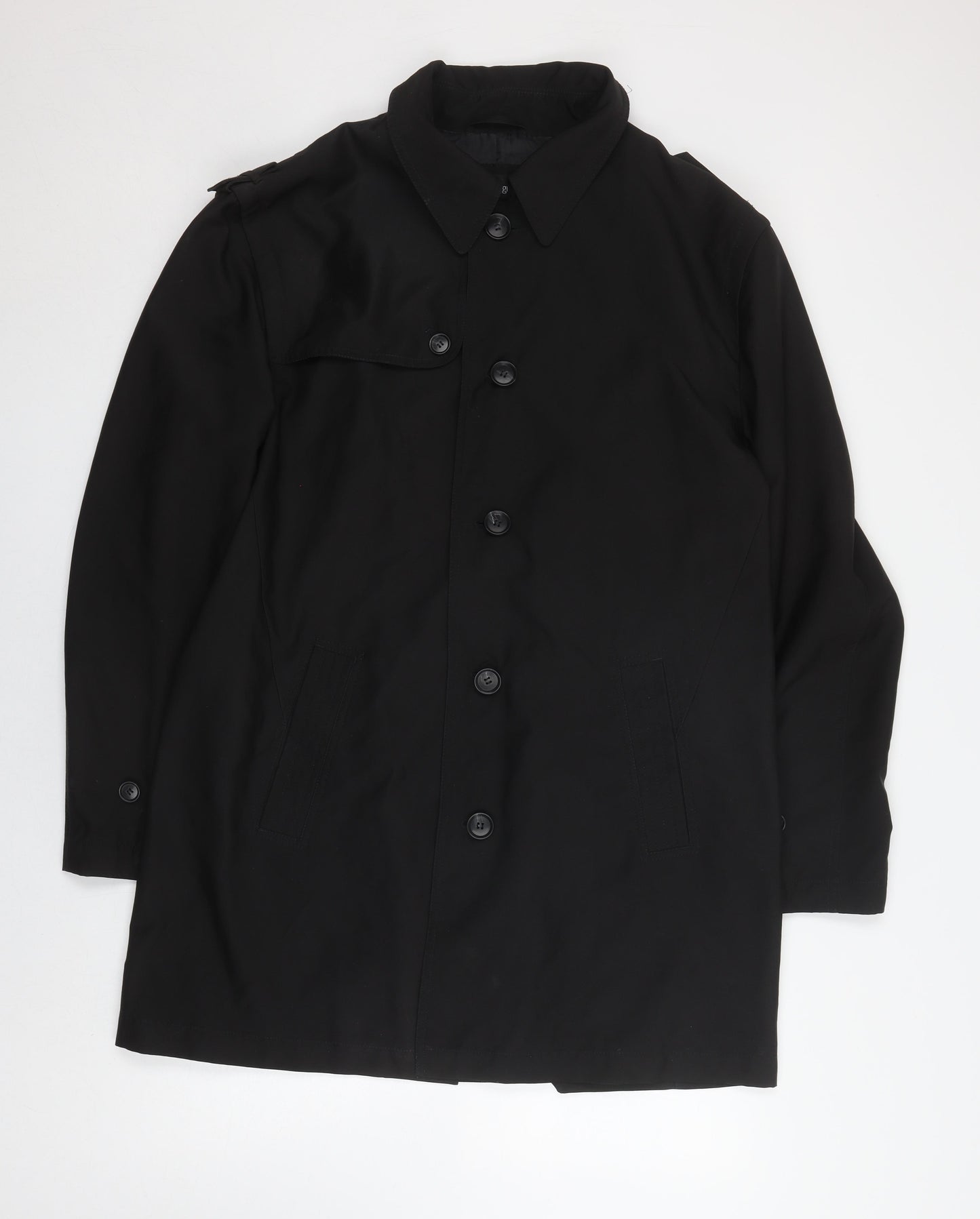 Marks and Spencer Men's Black Trench Coat L