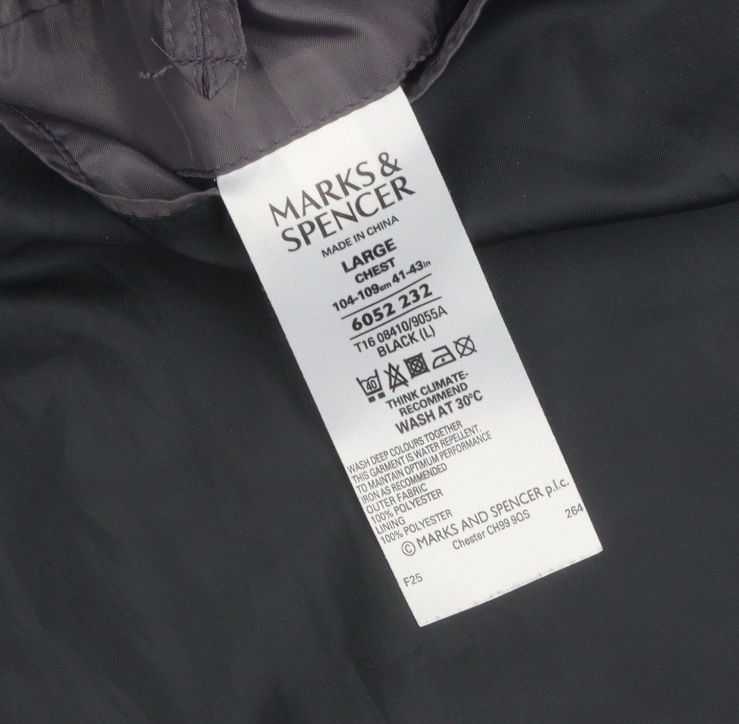 Marks and Spencer Men's Black Trench Coat L