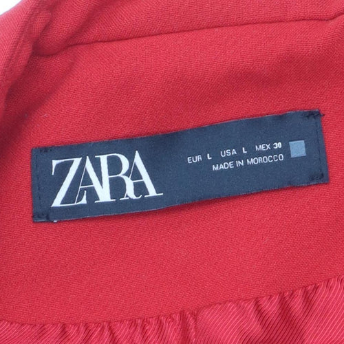 Zara Red Vest Waistcoat Unisex L Button Casual