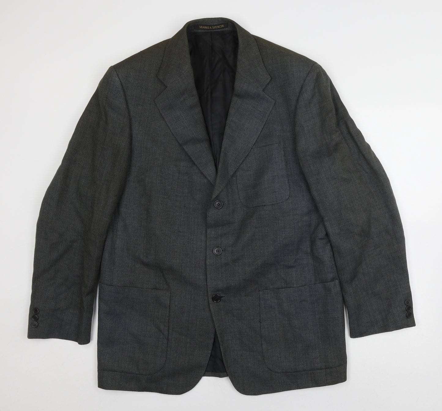 Marks & Spencer Men's Grey Blazer 40R Herringbone