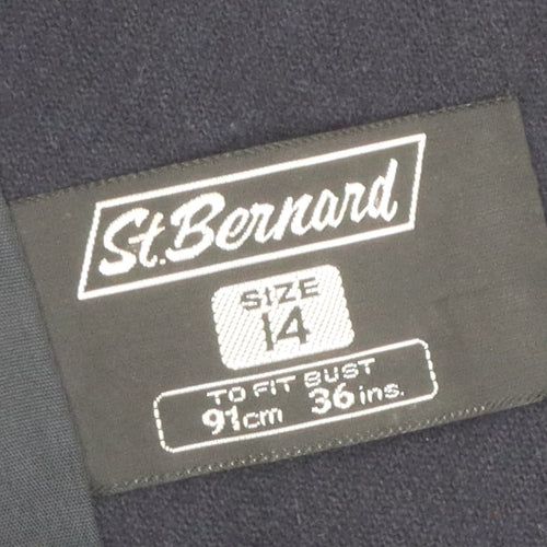 St. Bernard Women's Black Wool Blend Overcoat Size 14