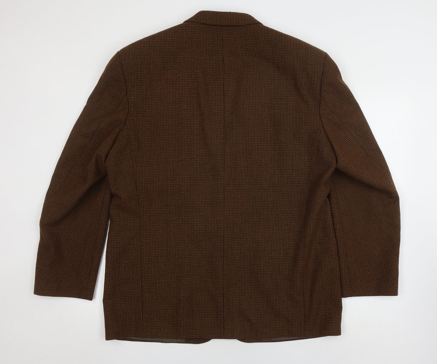 St. Bernard Men's Brown Check Blazer, Size 44 Regular