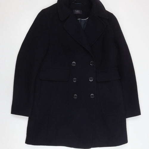 Marks and Spencer Women's Black Pea Coat Size 12