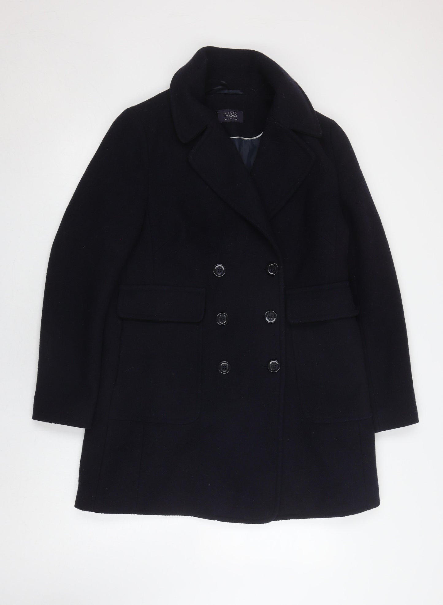 Marks and Spencer Women's Black Pea Coat Size 12