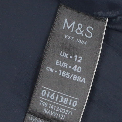 Marks and Spencer Women's Black Pea Coat Size 12