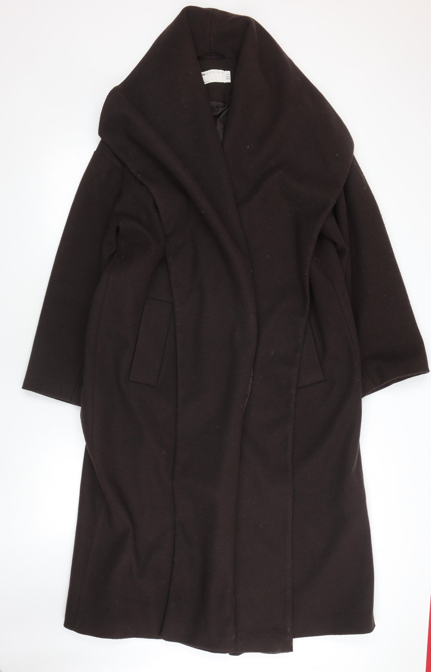 ASOS DESIGN Women's Black Long Overcoat Size 4