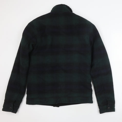 Next Men's Green Plaid Lined Jacket Size S