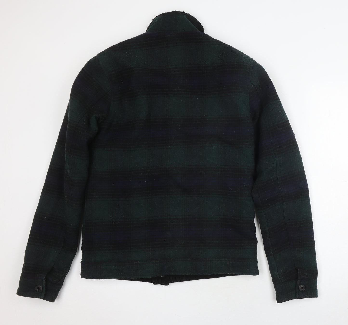 Next Men's Green Plaid Lined Jacket Size S