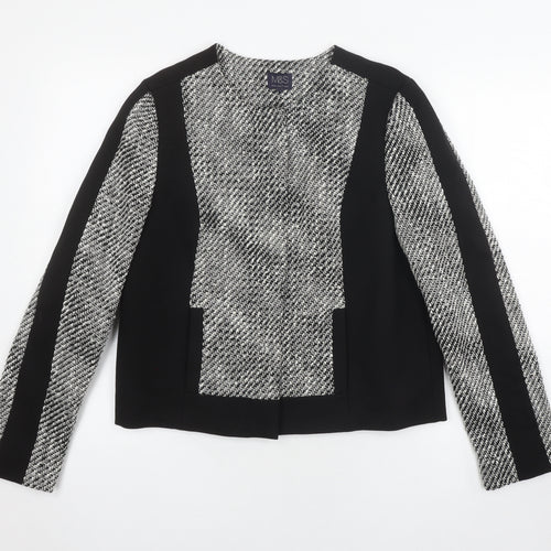 Marks and Spencer Women’s Black Herringbone Jacket, Size 12