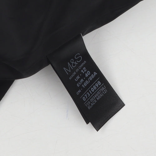 Marks and Spencer Women’s Black Herringbone Jacket, Size 12