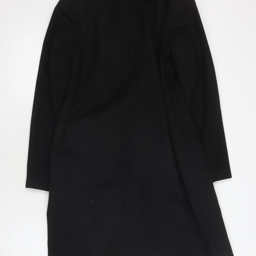 New Look Women's Black Long Overcoat, Size 10