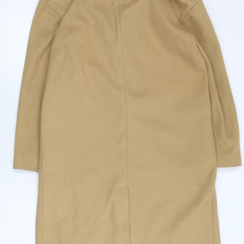 Topshop Women's Beige Long Overcoat Size 10