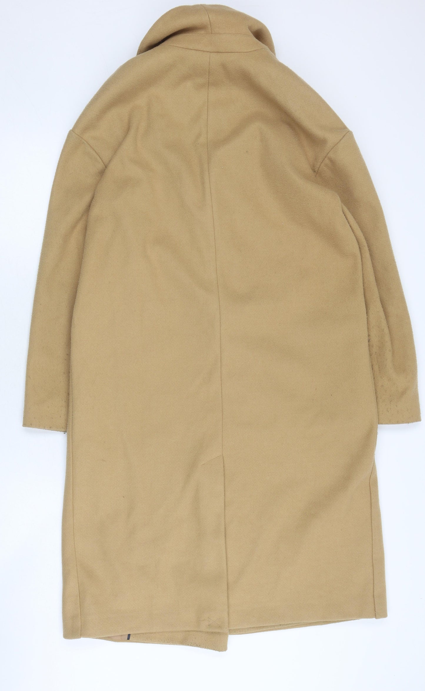 Topshop Women's Beige Long Overcoat Size 10