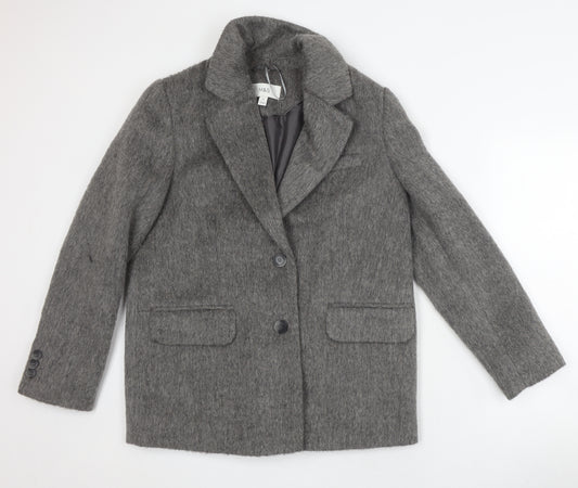 Marks and Spencer Grey Women's Coat, Size 10, Classic Style