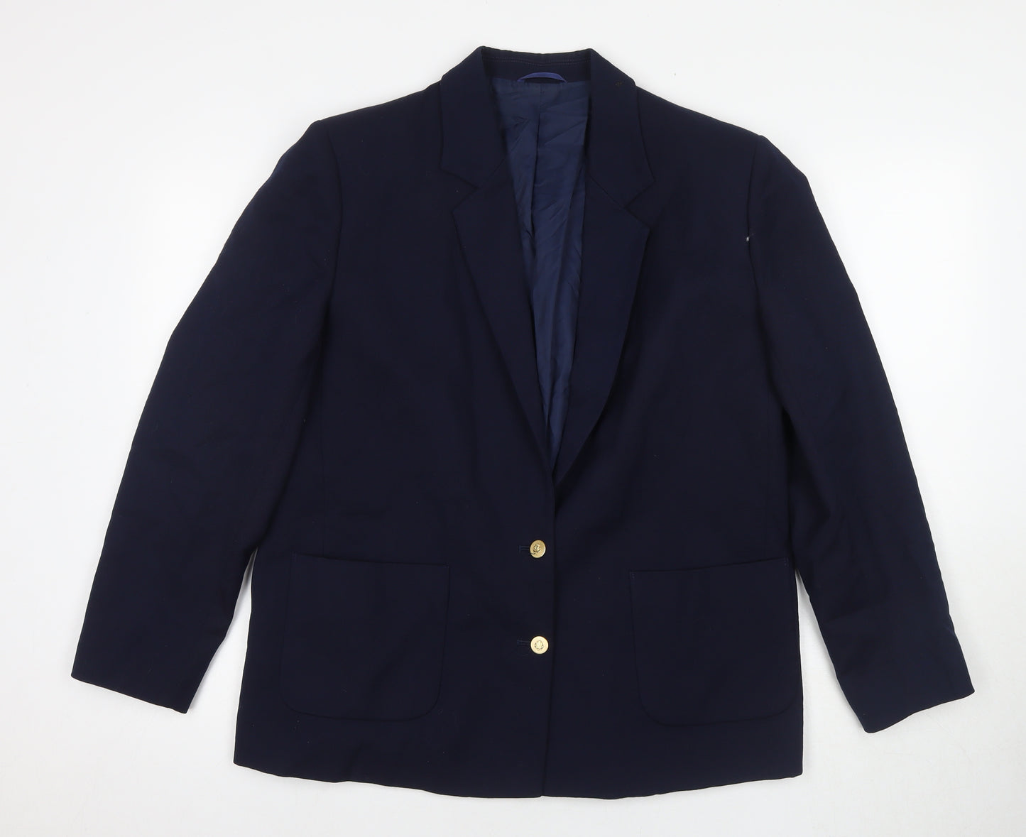Viyella Women's Blue Wool Blazer Size 14