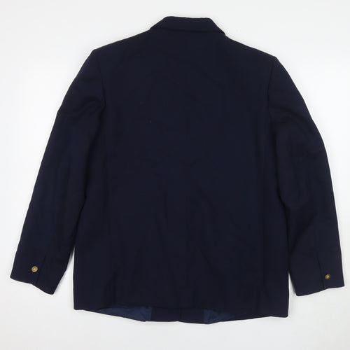 Viyella Women's Blue Wool Blazer Size 14