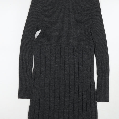 Kookai Women's Grey Pullover Jumper, Scoop Neck, Size 13