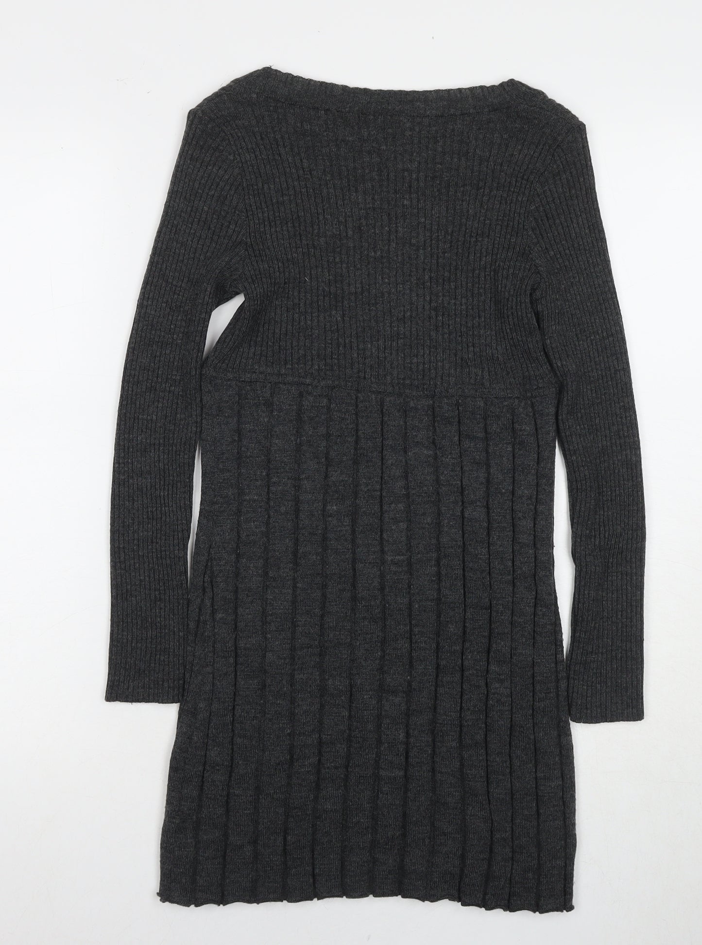 Kookai Women's Grey Pullover Jumper, Scoop Neck, Size 13