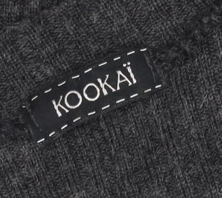 Kookai Women's Grey Pullover Jumper, Scoop Neck, Size 13