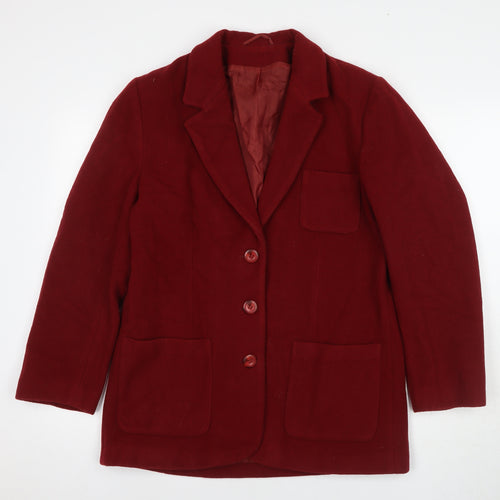 Dorothy Perkins Women's Red Wool Coat Size 12