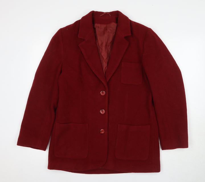Dorothy Perkins Women's Red Wool Coat Size 12