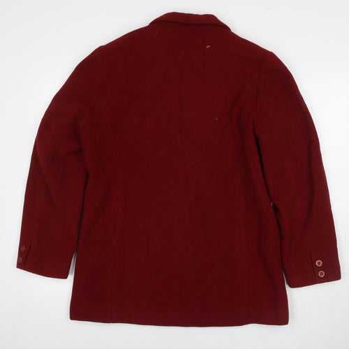 Dorothy Perkins Women's Red Wool Coat Size 12