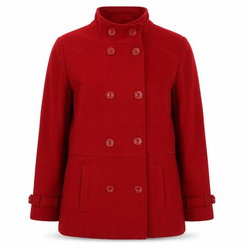 Maine New England Women's Red Pea Coat Size 16 Classic Style