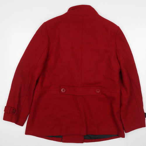 Maine New England Women's Red Pea Coat Size 16 Classic Style