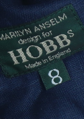 Hobbs Women's Blue Linen Blazer Size 8 Button Casual