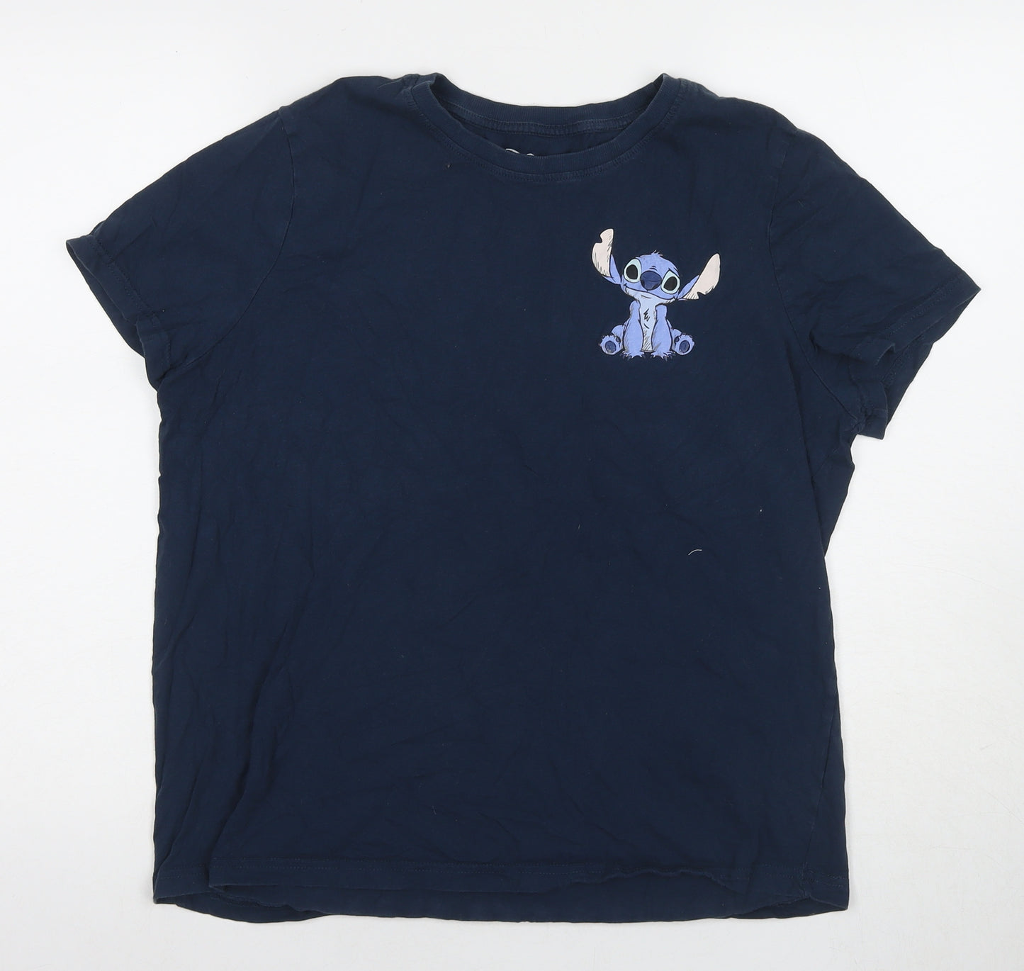 Disney Women's Blue L T-Shirt, Cartoon Style