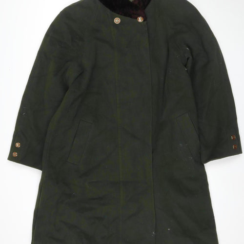 Club Line Women's Green Overcoat Size 12 Classic