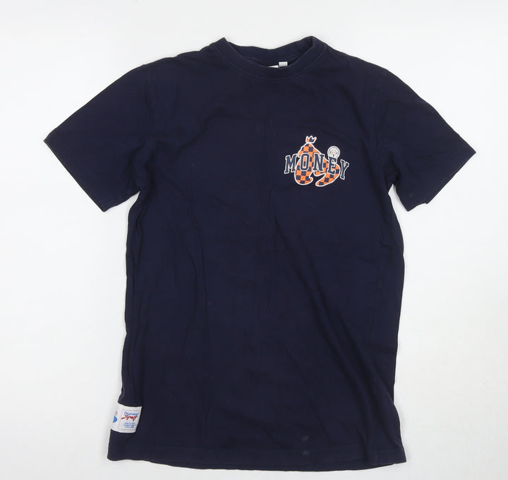 Money Boys' Blue Graphic Print T-Shirt, Size 13 Years