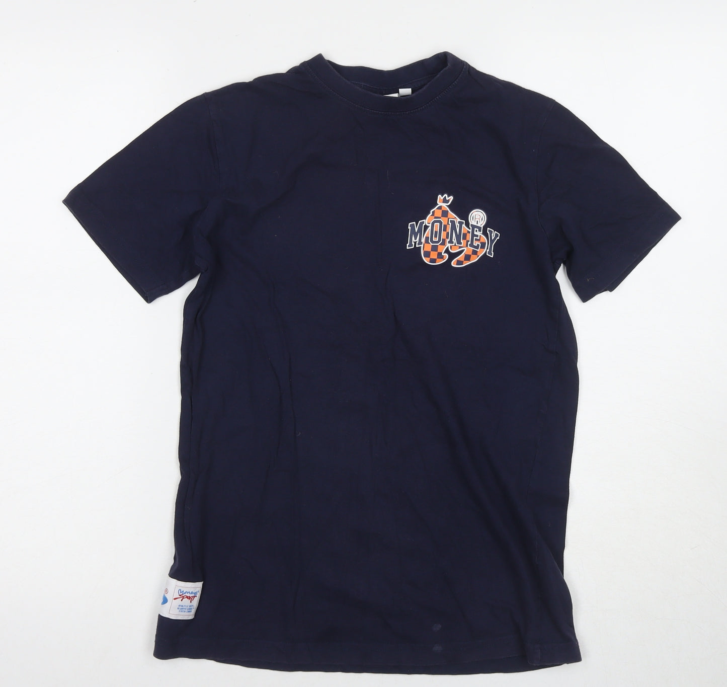 Money Boys' Blue Graphic Print T-Shirt, Size 13 Years