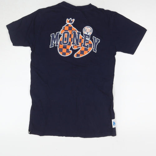 Money Boys' Blue Graphic Print T-Shirt, Size 13 Years