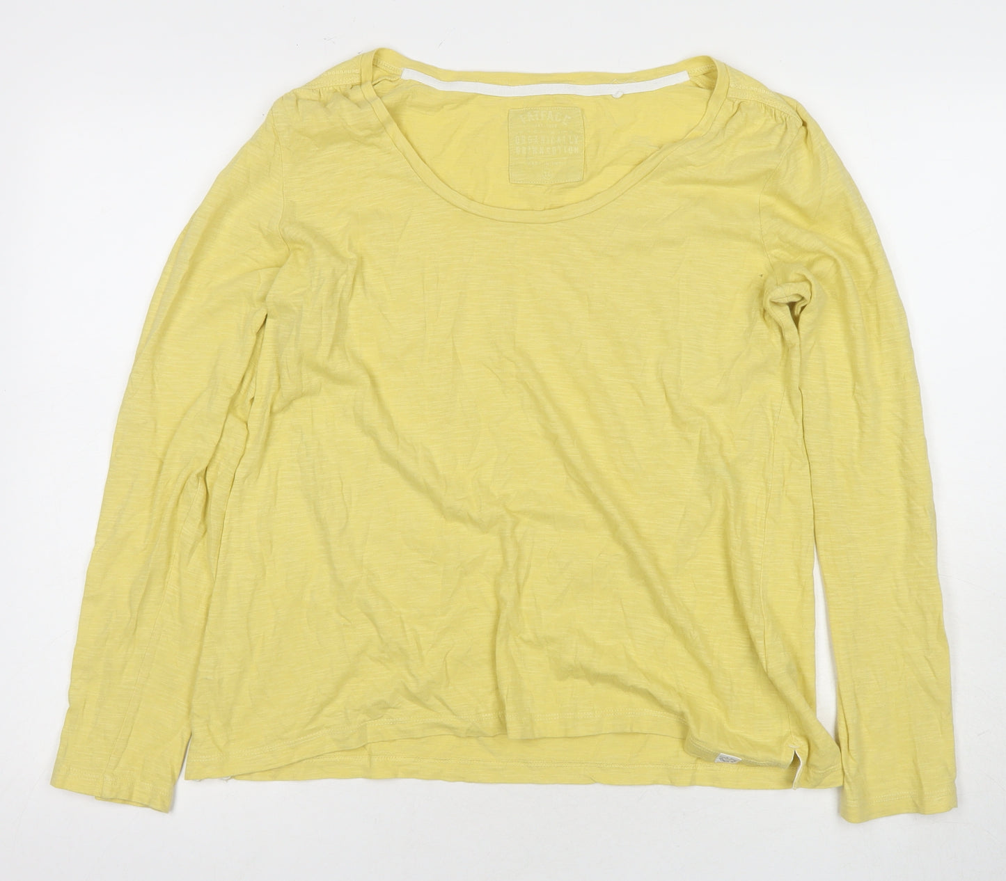 Fat Face Women's Yellow T-Shirt, Size 8, Long Sleeve