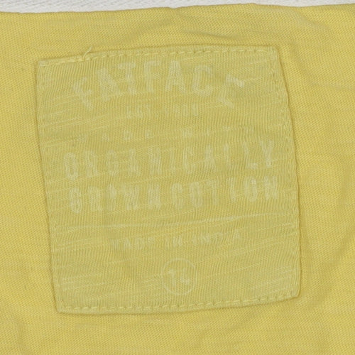 Fat Face Women's Yellow T-Shirt, Size 8, Long Sleeve