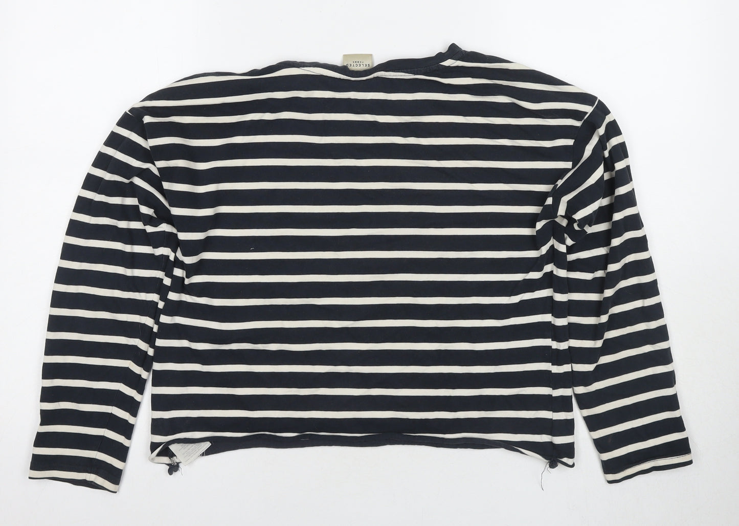 Selected Femme Women's Black Stripe Long Sleeve Top S