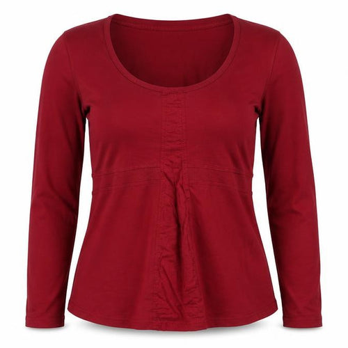 Sandwich Women's Red Long Sleeve Cotton T-Shirt Size S
