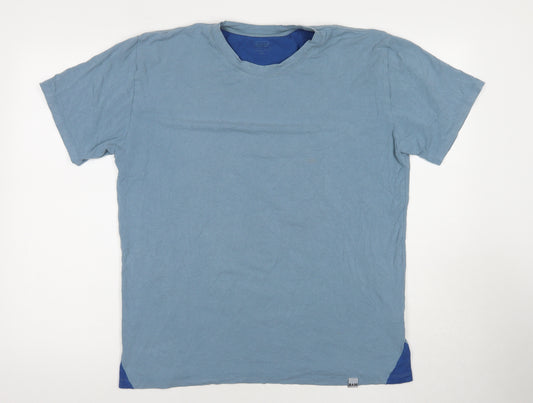 BAM Men's Blue XL Regular Fit Crew Neck T-Shirt