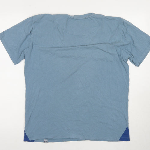 BAM Men's Blue XL Regular Fit Crew Neck T-Shirt