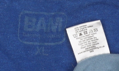 BAM Men's Blue XL Regular Fit Crew Neck T-Shirt