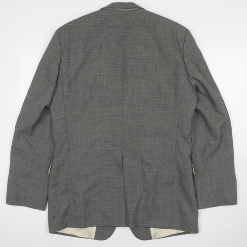 Hugo Boss Men's Grey Check Blazer Size L