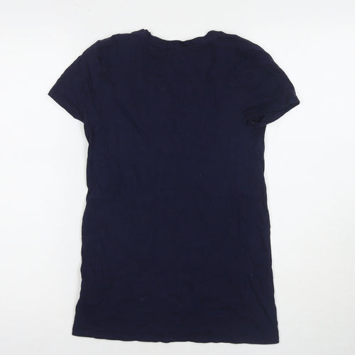 Gap Women's Blue V-Neck T-Shirt in Size S