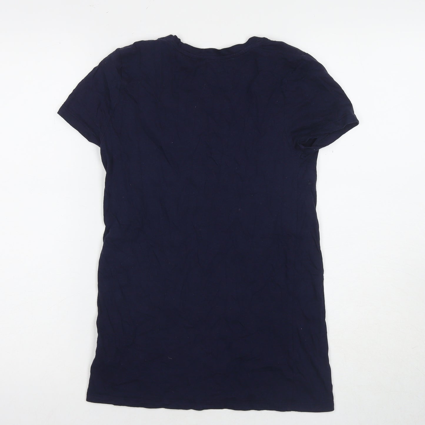 Gap Women's Blue V-Neck T-Shirt in Size S