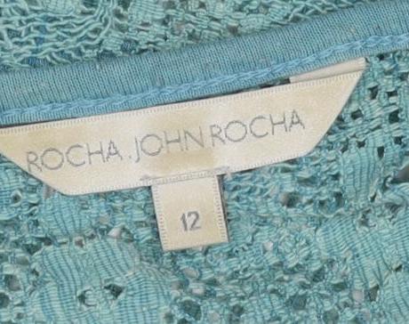 Rocha John Rocha Women's Blue Lace Blouse Size 12