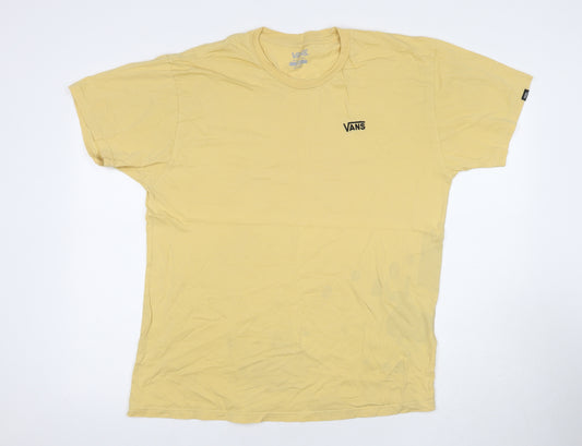 Vans Men's Yellow Classic Fit Short Sleeve T-Shirt